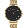 Daniel Wellington Damenuhren-Evergold schwarz Classic Petite 28 mm DW00100349