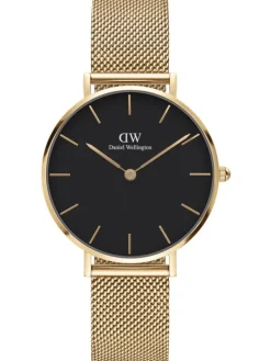 Daniel Wellington Damenuhren-Evergold schwarz Classic Petite 32 mm DW00100347