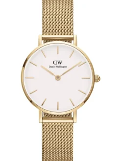 Daniel Wellington Damenuhren-Evergold weiss Classic Petite 28 mm DW00100350