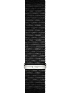 Daniel Wellington Zubehör-Original DW Uhrenarmband -Cornwall Nato, schwarz, silber DW002002-Cornwall