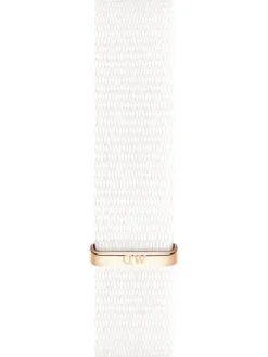 Daniel Wellington Uhrenarmbänder | Zubehör-Original DW Uhrenarmband - Dover Nato, rosé, weiß DW00200-Dover