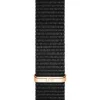 Daniel Wellington Uhrenarmbänder-Original DW Uhrenarmband -Cornwall Nato, schwarz, rosé DW002001-Cornwall