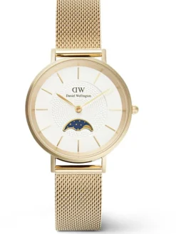 Daniel Wellington Damenuhren-PETITE MOONPHASE goldf. Milanese DW00100771