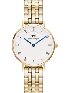 Daniel Wellington Damenuhren-PETITE Roman numerals 28 5-LINK G WHITE DW00100682