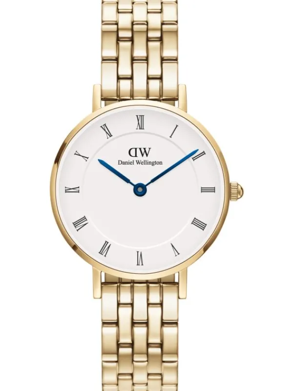 Daniel Wellington Damenuhren-PETITE Roman numerals 28 5-LINK G WHITE DW00100682