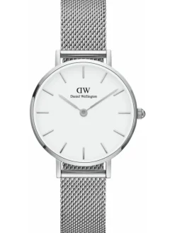 Daniel Wellington Damenuhren-Petite Sterling silv. 28mm whi. DW00100220