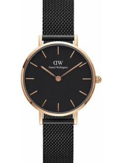Daniel Wellington Damenuhren-Petite Ashfield rosé 28mm black DW00100245