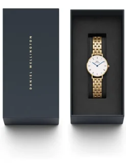 Daniel Wellington Damenuhren-PETITE Roman numerals 28 5-LINK G WHITE DW00100682