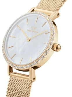 Daniel Wellington Damenuhren-Petite Lumine Kristall Perlmutt Weiß 28mm DW00100662