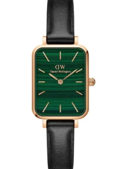 Daniel Wellington Damenuhren-Quadro Sheffield Grün Roségold DW00100439