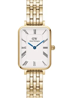 Daniel Wellington Damenuhren-QUADRO Roman numerals 20x26 5-link G White DW00100688