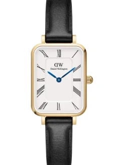 Daniel Wellington Damenuhren-QUADRO Roman numerals 20x26 Sheffield G White DW00100692