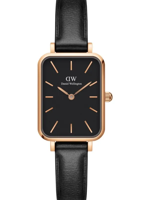 Daniel Wellington Damenuhren-Quadro Sheffield Schwarz Roségold DW00100435