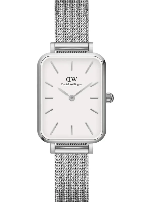 Daniel Wellington Damenuhren-Quadro Sterling Weiß Silber DW00100438