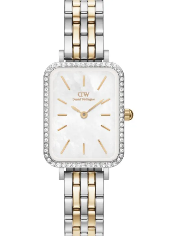 Daniel Wellington Damenuhren-Quadro Lumine 20x26 Bezel bicolor Mop DW00100671