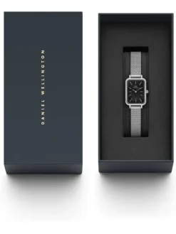Daniel Wellington Damenuhren-Quadro Lumine 20x26 Bezel Black Mop DW00100667