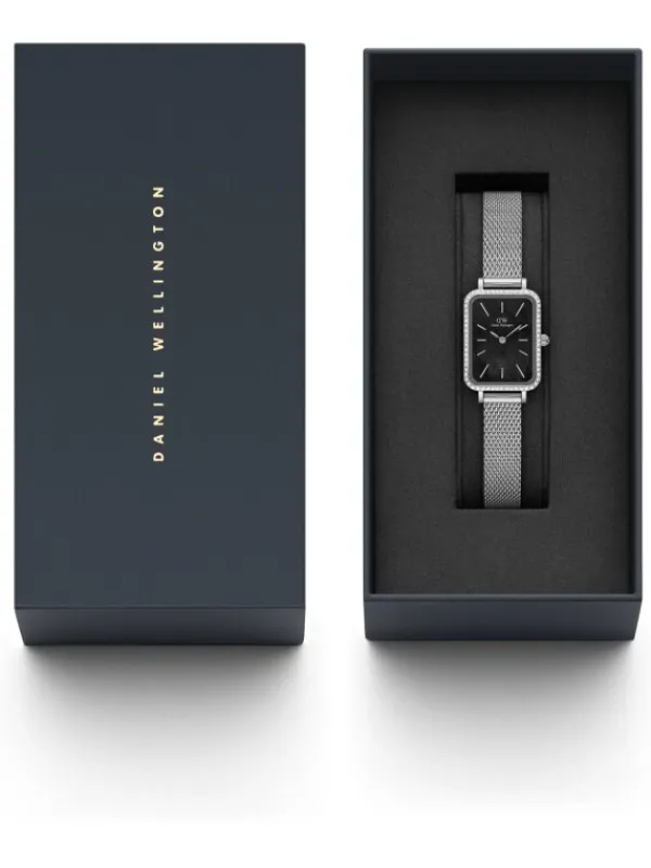 Daniel Wellington Damenuhren-Quadro Lumine 20x26 Bezel Black Mop DW00100667