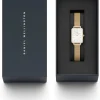 Daniel Wellington Damenuhren-Quadro Lumine 20x26 Bezel Evergold Mop DW00100668