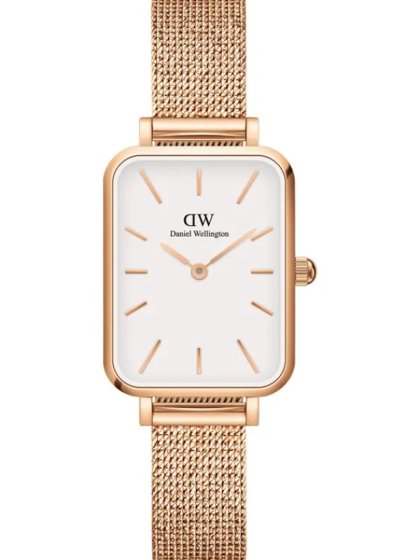 Daniel Wellington Damenuhren-Quadro Melrose Weiß Roségold DW00100431