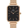 Daniel Wellington Damenuhren-Quadro Melrose Schwarz Roségold DW00100432