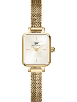 Daniel Wellington Damenuhren-QUADRO MINI Evergold Champagne DW00100656