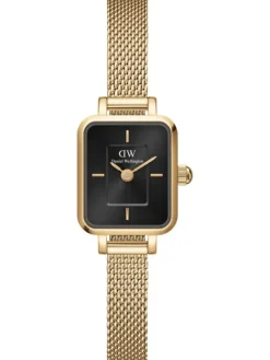 Daniel Wellington Damenuhren-QUADRO MINI Evergold ONYX DW00100652