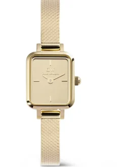 Daniel Wellington Damenuhren-Quadro Mini Reflection goldfarben DW00100801