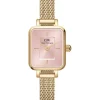 Daniel Wellington Damenuhren-QUADRO MINI Evergold Blush DW00100655