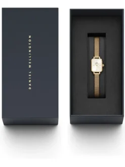 Daniel Wellington Damenuhren-QUADRO MINI Evergold Champagne DW00100656