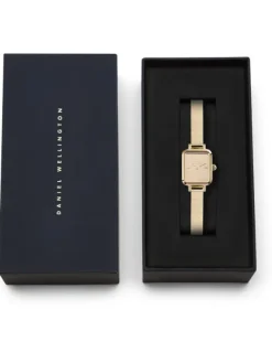 Daniel Wellington Damenuhren-Quadro Mini Reflection goldfarben DW00100801