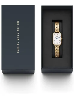 Daniel Wellington Damenuhren-QUADRO Roman numerals 20x26 5-link G White DW00100688
