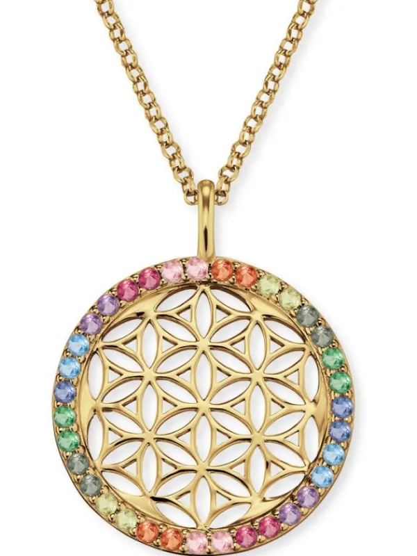ENGELSRUFER Halsketten + Collier-Ankerkette Lebensblume multicolor plated ERN-LILLIFL-ZIM-G