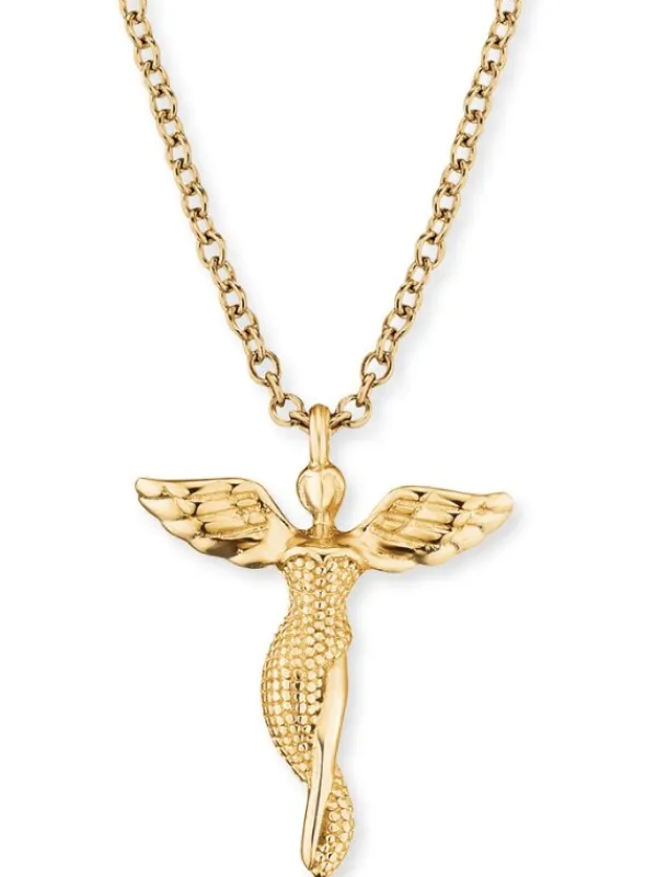 ENGELSRUFER Halsketten + Collier-Ankerkette Engel goldplattiert ERN-LILANGEL-G
