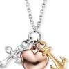 ENGELSRUFER Halsketten + Collier-Ankerkette Glaube, Liebe & Hoffnung Tricolor ERN-FLH-TRICO
