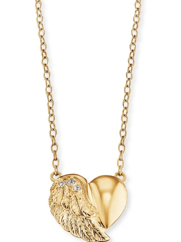 ENGELSRUFER Halsketten + Collier-Ankerkette Herzflügel plated ERN-LILHEARTWING-G
