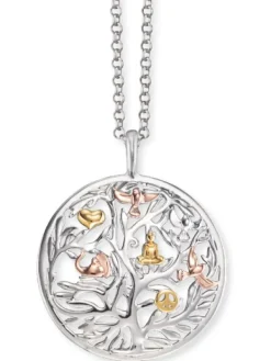 ENGELSRUFER Halsketten + Collier-Ankerkette Lebensbaum tricolor ERN-TREE-TRICO