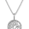 ENGELSRUFER Halsketten + Collier-Ankerkette Lebensbaum Zirkonia ERN-LILTREE-ZI