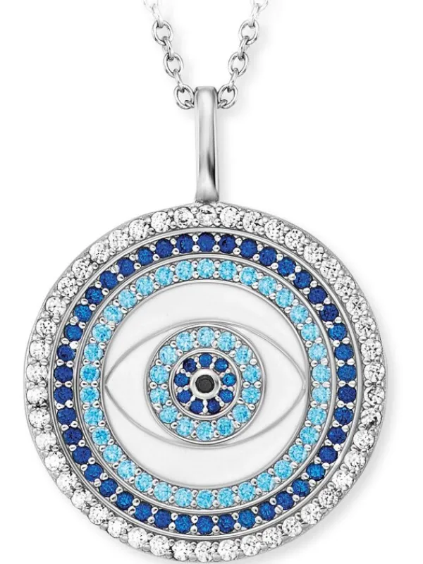 ENGELSRUFER Halsketten + Collier-Ankerkette Lucky Eye Emaille und Zirkonia ERN-EYE-ZIM