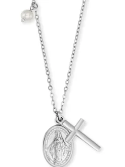 ENGELSRUFER Halsketten + Collier-Ankerkette Maria Perle ERN-LILMARIA-PE
