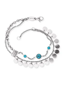 ENGELSRUFER Fußkettchen | Armbänder-Armband / Fußkette BOHO 2 in 1 Lebensbaum Silber ERBS-TREE-ZI