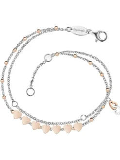 ENGELSRUFER Fußkettchen | Armbänder-Armband / Fußkette BOHO 2 in 1 Herzen Bicolor ERBS-HEARTS-BI