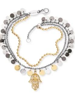 ENGELSRUFER Fußkettchen | Armbänder-Armband / Fußkette BOHO 2 in 1 Hand Fatimas Bicolor ERBS-HAND-BI