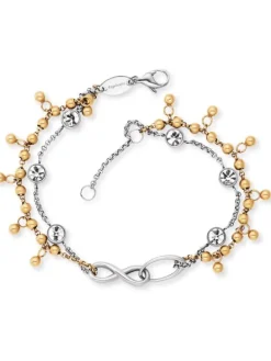 ENGELSRUFER Fußkettchen | Armbänder-Armband / Fußkette BOHO 2 in 1 Infinity Bicolor ERBS-INFINITY-ZI-BI