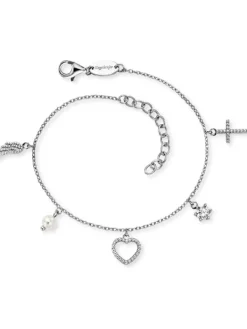 ENGELSRUFER Armbänder-Armband Glaube, Liebe und Hoffnung Silber Zirkonia ERB-FLH-PE-ZI