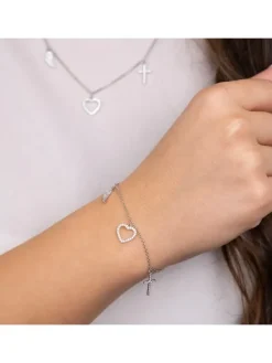 ENGELSRUFER Armbänder-Armband Glaube, Liebe und Hoffnung Silber Zirkonia ERB-FLH-ZI
