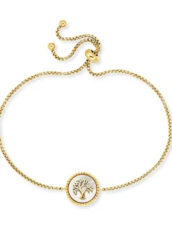 ENGELSRUFER Armbänder-Armband Lebensbaum Silber goldf. Perlmutt ERB-LILTREE-PE-G