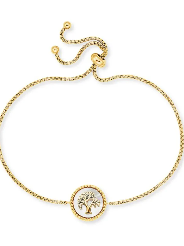 ENGELSRUFER Armbänder-Armband Lebensbaum Silber goldf. Perlmutt ERB-LILTREE-PE-G