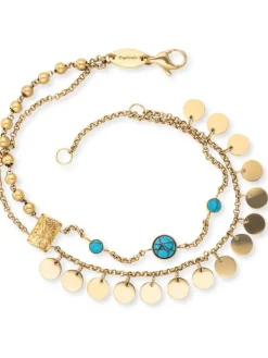 ENGELSRUFER Fußkettchen | Armbänder-Armband und Fußkette BOHO 2 in 1 Lebensbaum Gold ERBS-TREE-ZI-G