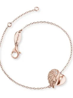 ENGELSRUFER Armbänder-Armkettchen Herzflügel rosé plated ERB-LILHEARTWING-R