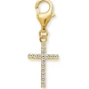 ENGELSRUFER Charms-Charm Kreuz goldf. mit Zirkonia ERC-LILCROSS-ZI-G